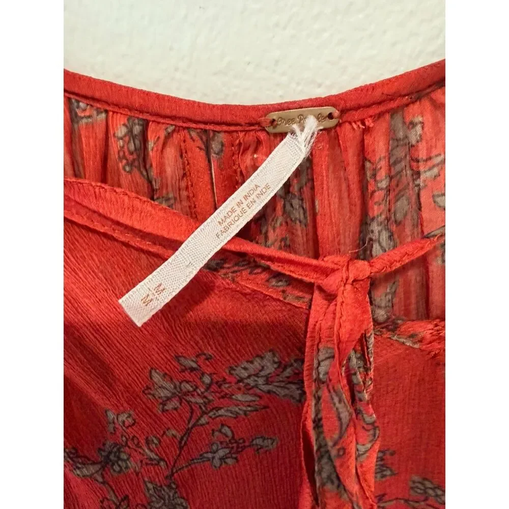 Free People Sunsetter Floral Ruffle Mini Dress